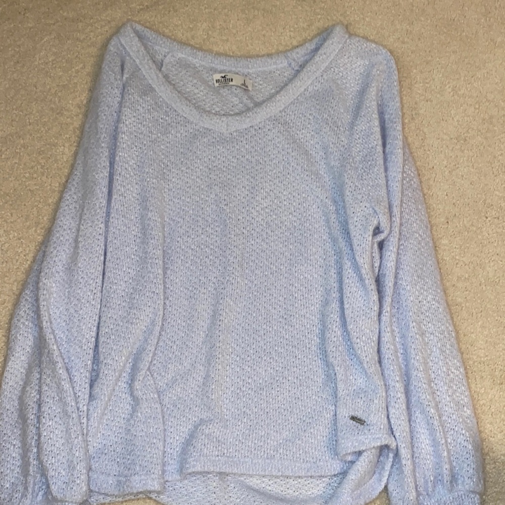 Super soft light blue hollister sweater